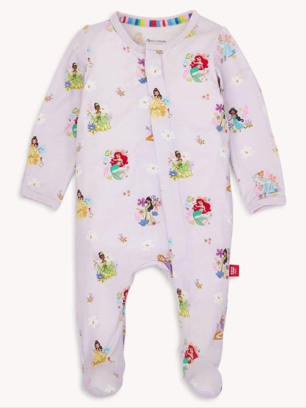 Disney Magnetic Me Lavender Princess Print Cotton Footed One-Piece